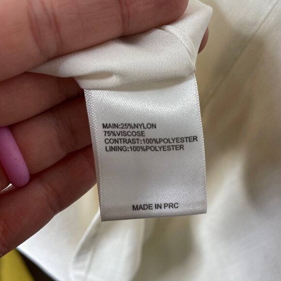 Finders Keepers Turning Tables Long Sleeve Dress Size XS White Sheer Paneled - Picture 8 of 12